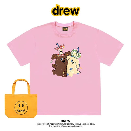 drew American trendy brand Crayon Shin-chan short-sleeved T-shirt men and women ins loose summer heavy cotton casual couple outfit