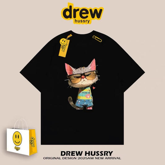 drew American trendy brand Crayon Shin-chan short-sleeved T-shirt men and women ins loose summer heavy cotton casual couple outfit