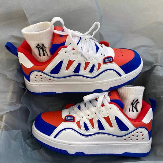 Autumn ins Hong Kong style niche hit color trend moral training shoes men ulzzang all-match lightweight breathable sports skateboard shoes