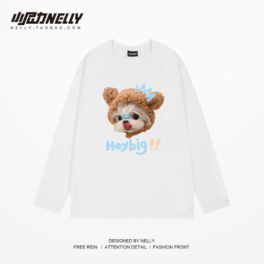 American cartoon cat print round neck short sleeve men and women summer 2025 couple pure cotton t-shirt half sleeve bottoming shirt trend
