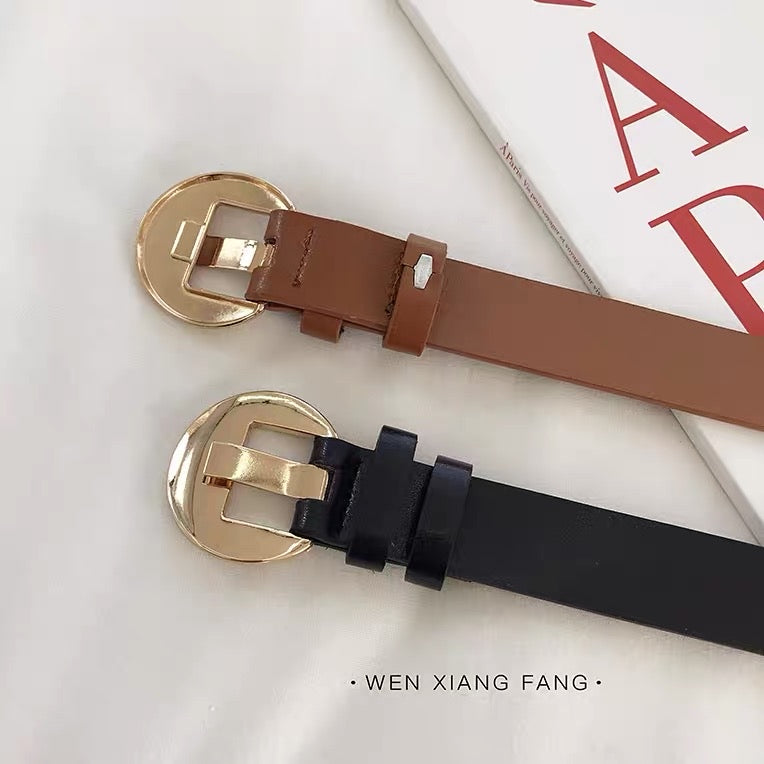 European and American concave shape belt ins super hot ladies belt punk style student pants belt retro trend hip-hop men