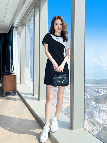 Black dress summer women's clothing 2024 new summer clothing popular small size slim casual summer skirt women's summer