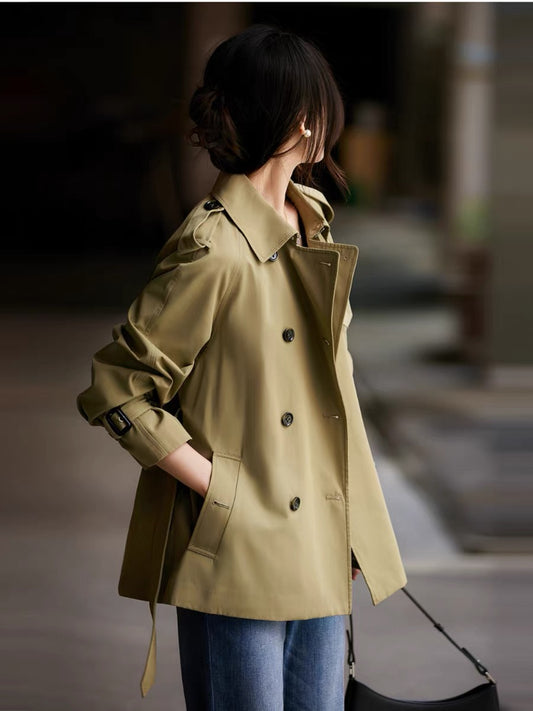 Xiaohange Kochi imported high-density windproof and waterproof short lace-up windbreaker jacket FYB661458AG