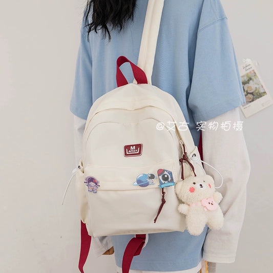 Small fresh and high-value all-match backpack new ins Fengsen department shopping small school bag light and compact backpack female
