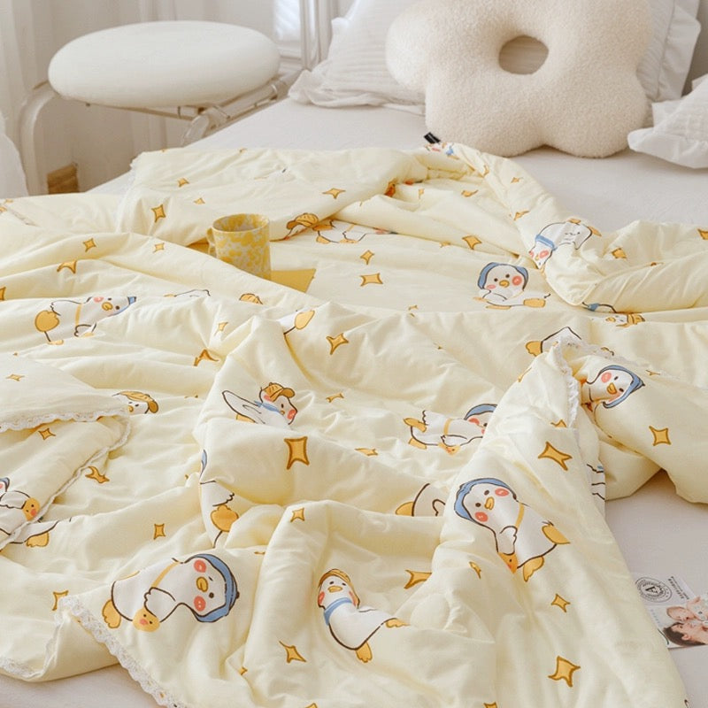 Class A soybean fiber knitted cotton summer cool quilt machine washable summer children's thin quilt spring and autumn summer air conditioning quilt
