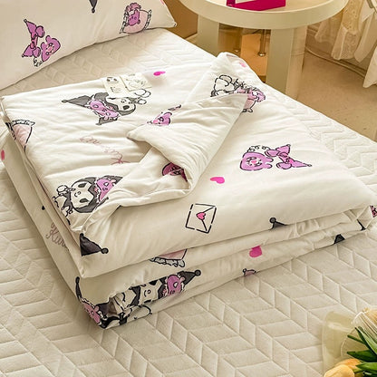 Class A soybean fiber knitted cotton summer cool quilt machine washable summer children's thin quilt spring and autumn summer air conditioning quilt