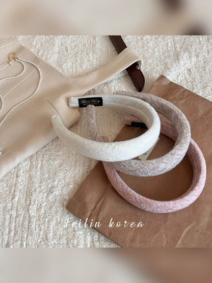Small fragrant headband suitable for round faces, women's high-ceiling headband, hairpin headband, high-end, foreign and fashionable hair bundle