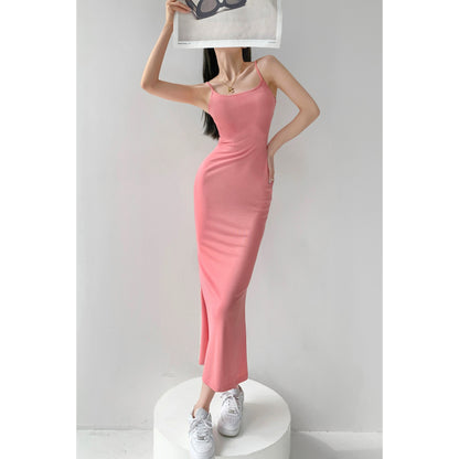 Pure desire sexy figure hot girl suspender dress female spring and autumn inner wear slim elastic hip fishtail long skirt trend