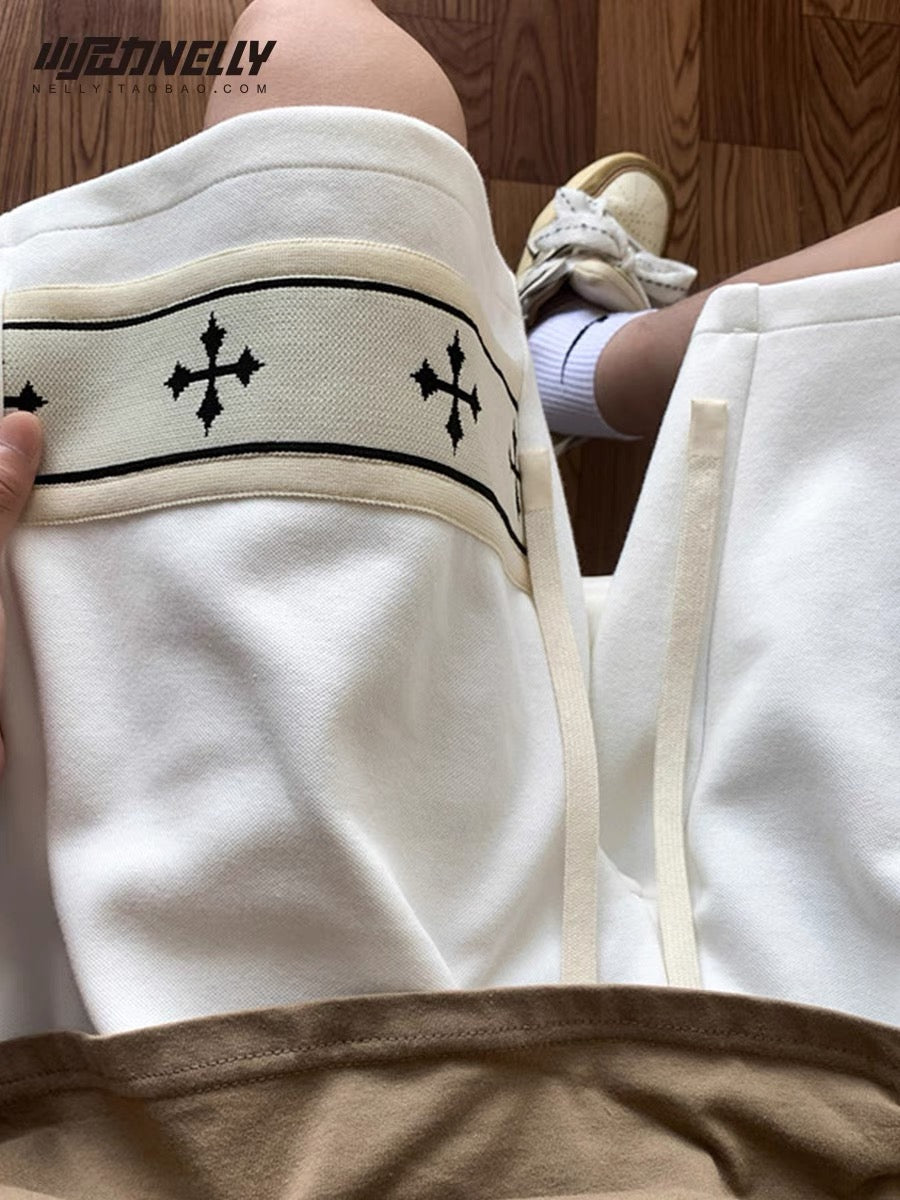 American hip-hop basketball shorts men's summer large size trendy brand straight Hong Kong style cec loose casual sports pants