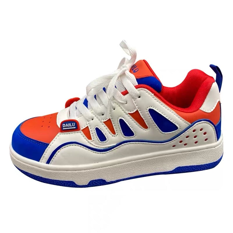 Autumn ins Hong Kong style niche hit color trend moral training shoes men ulzzang all-match lightweight breathable sports skateboard shoes