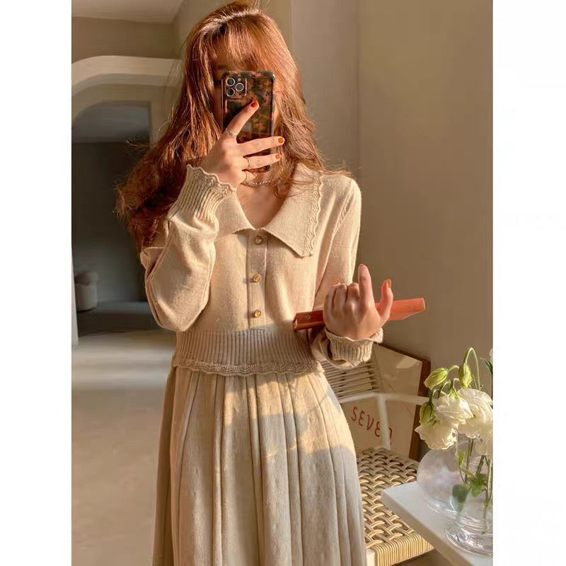 2023 Autumn Womens Slit Dress Set: Split Solid Skirt, Deep V Neck, High  Elastic Woolen Sweater, Long Sleeve Top Fashionable And Sexy Clothes From  Drucillajohn, $23.95