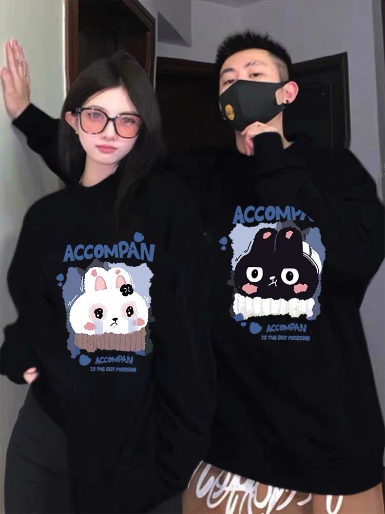 Different couple sweatshirts for spring and autumn 2023 new high-end niche design super popular brand autumn jackets
