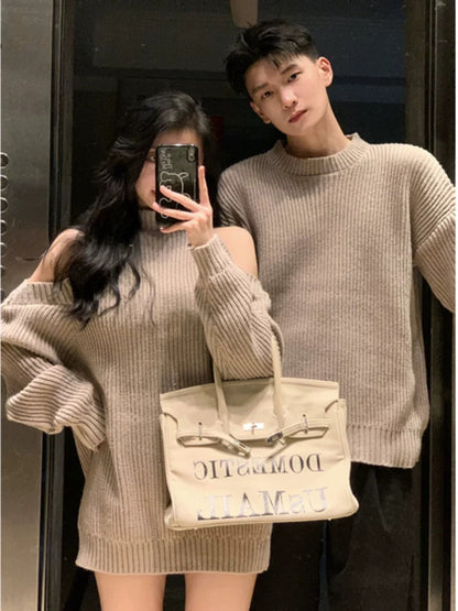 Couple wear autumn and winter 2023 new ins super hot sweater for men and women Korean version loose French sweater jacket trendy brand