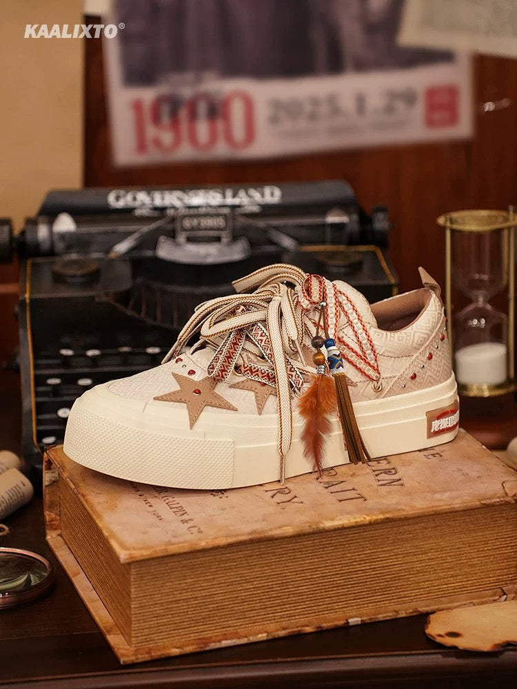 Kaalixto Tang Detective 1900 joint model national trend niche design star shoes men and women casual versatile canvas shoes