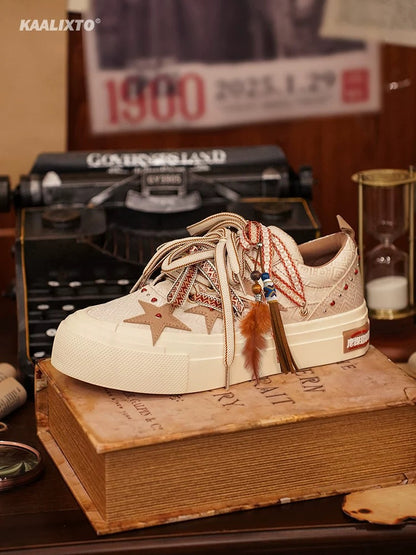 Kaalixto Tang Detective 1900 joint model national trend niche design star shoes men and women casual versatile canvas shoes