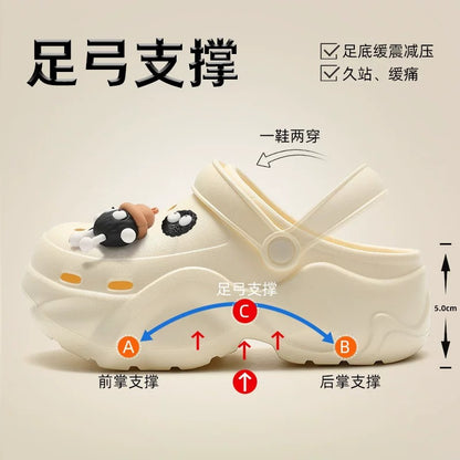Women's Non-Slip Clogs for Pregnant Women – Summer Outdoor/Beach Sandals with Arch Support and Closed-Toe Design (Comfortable & Fatigue-Reducing)