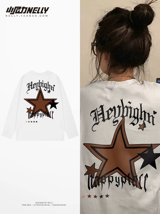 American cartoon cat print round neck short sleeve men and women summer 2025 couple pure cotton t-shirt half sleeve bottoming shirt trend