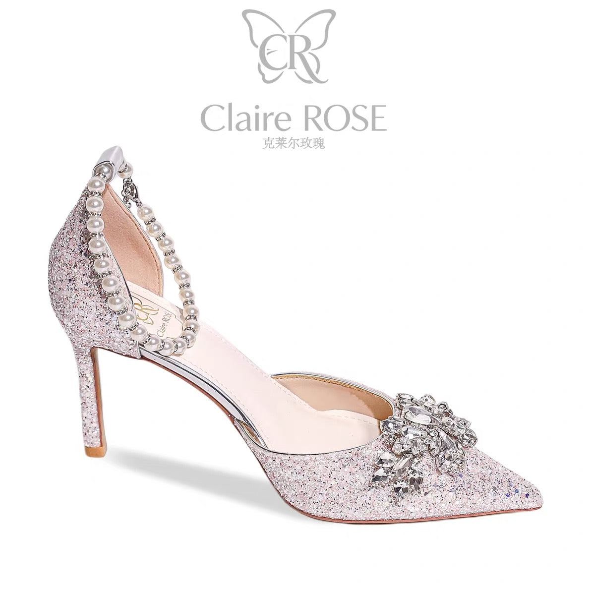 Princess Claire Rose Coronation Gift Box – Crystal Stiletto Heels; a Birthday Gift for Girls (Ideal for 18th Coming-of-Age Celebrations)