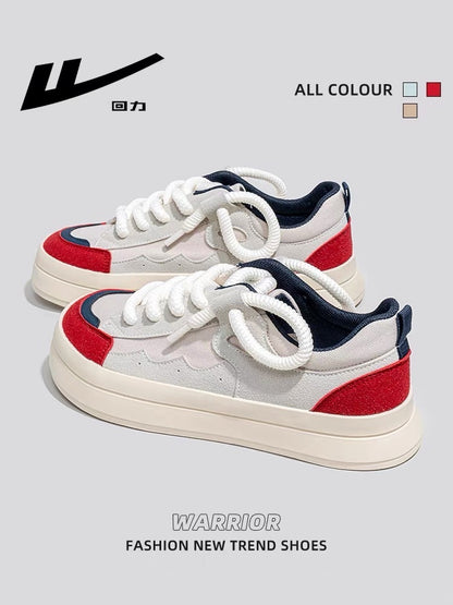 Pull back canvas shoes women's 2023 spring and autumn new big head skate shoes women's thick bottom all-match retro dopamine women's shoes