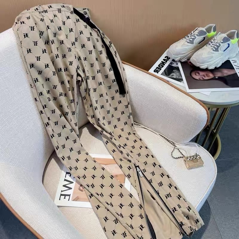 American style trendy brand high end full print casual sweatpants