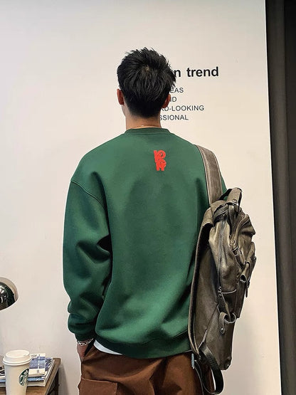 Xu Tailang handsome contrasting letter sweatshirt men's 2023 autumn new fashion brand American high street bottoming pullover top