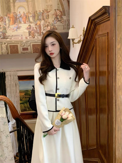 White French retro style suit dress suit cold style high-end small fragrance women's early autumn wear 2023