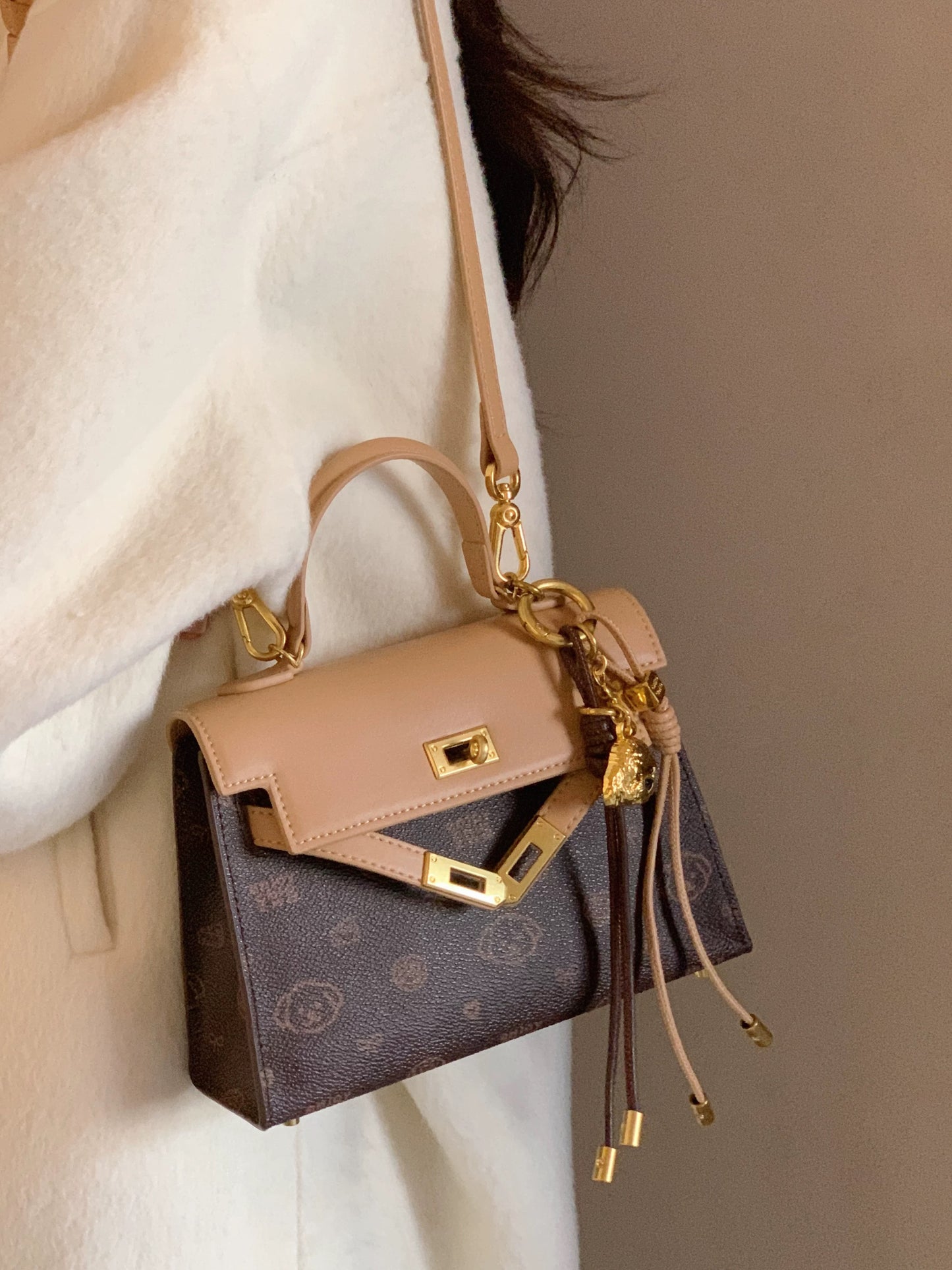 Nanfeng Chio2nd Bread Puppy Minuet Kelly Bag Women's High-end Commuter Handbag Crossbody