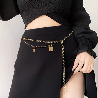 Belt women's waist chain decoration high-end small fragrant style thin girdle metal versatile new fashion design belt