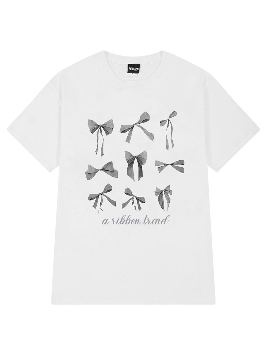 Fashion cute butterfly print short-sleeved T-shirt for men and women summer teenagers loose casual couple T-shirt half-sleeve