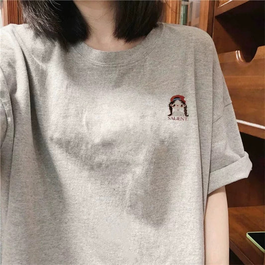 Foreign trade cut label tail order ~ counter withdrawal American trend summer short-sleeved T-shirt men and women pure cotton loose versatile