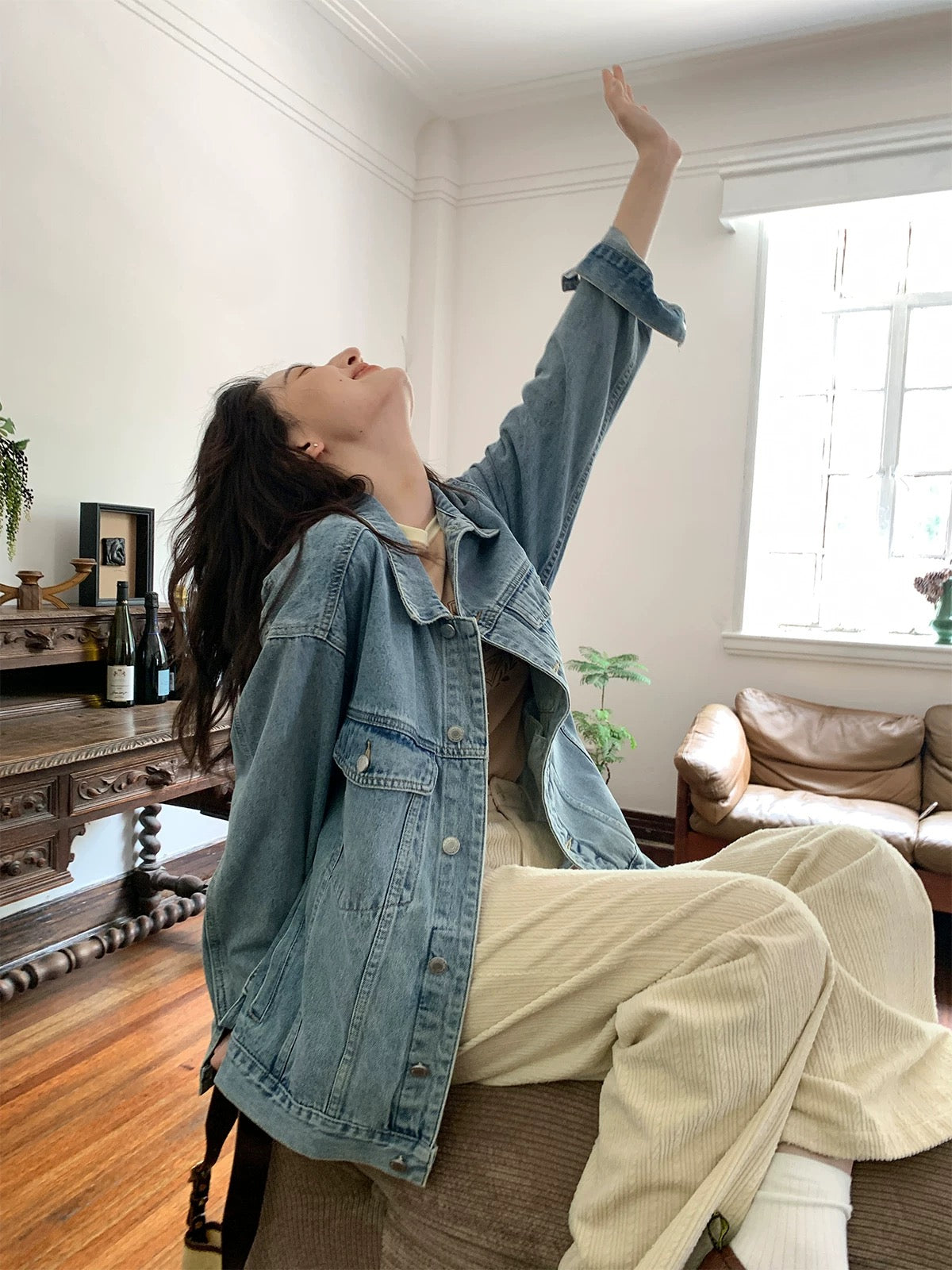 Hello Canon Loose Denim Jacket Women's Early Autumn 2024 New Small Design Lazy BF Style Top