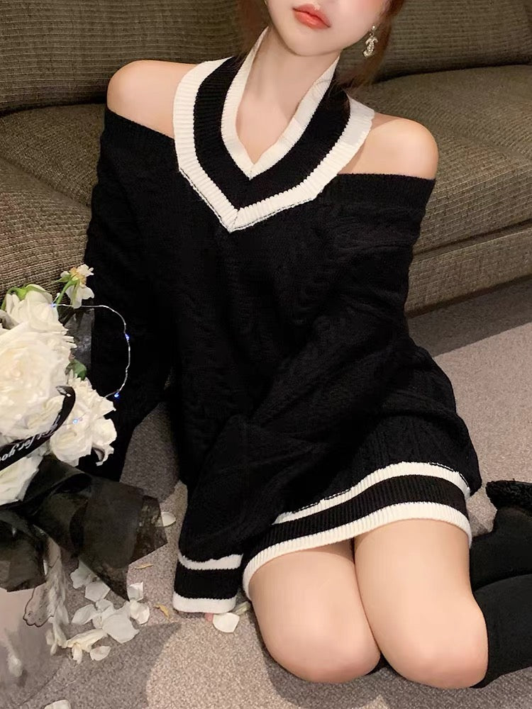 Early spring new women's clothing, high-end, popular this year, beautiful sweaters, loose casual lady style long-sleeved knitted tops