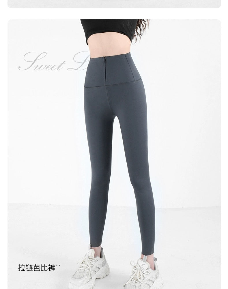 Shark pants women's outer wear autumn and winter velvet thickened buttoned leggings high waist belly shaping tight yoga Barbie pants (S632)