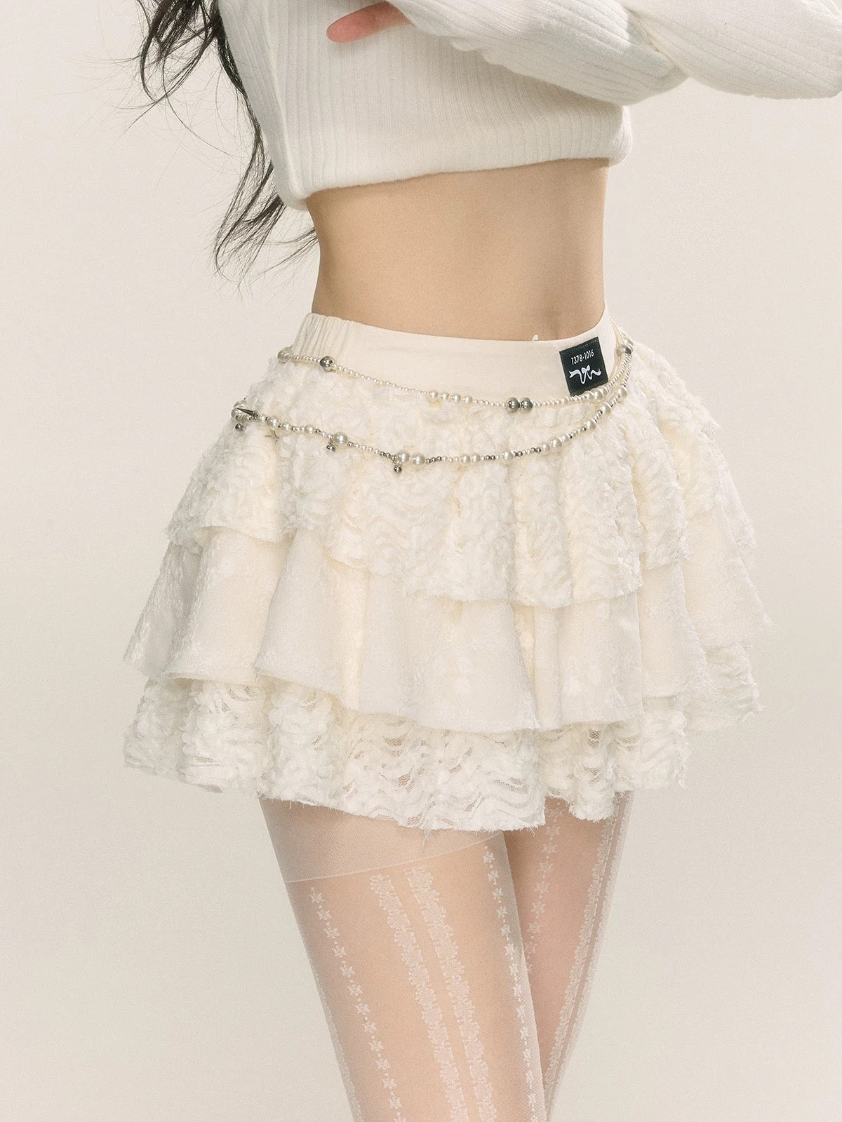 Shao Yeyan Ballet Legs French Lace Hot Girl Skirt Women Autumn and Winter A-line Slim Cake Skirt Black Short Skirt