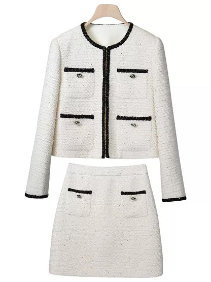 Miss DG high-end high-end temperament small fragrance suit skirt for women 2024 spring foreign style celebrity short jacket and skirt