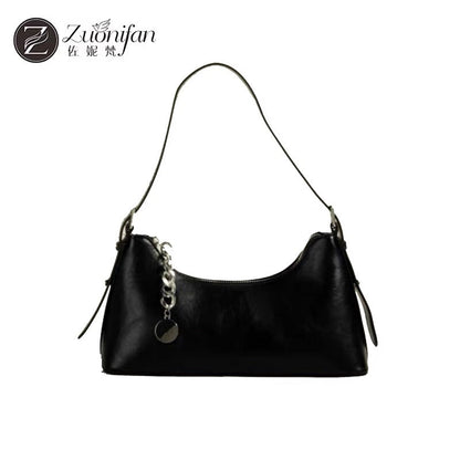 Bag women's summer 2023 new French underarm bag high-end fashion all-match explosive style black chain Messenger women's bag