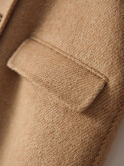 [DYA560737VG] Temperament conservation, newly added luxury configuration wool + camel velvet double-sided long style