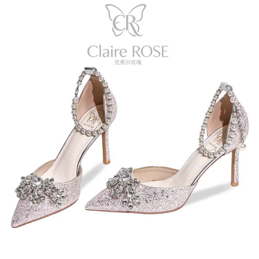 Princess Claire Rose Coronation Gift Box – Crystal Stiletto Heels; a Birthday Gift for Girls (Ideal for 18th Coming-of-Age Celebrations)