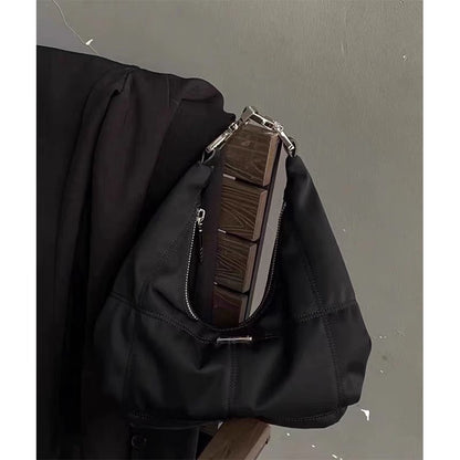 Bag women's summer 2023 new style this year's popular small bag high-quality retro black dark cloud nylon portable armpit bag