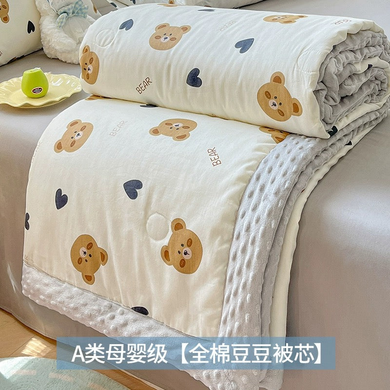 Soybean fiber cotton bean quilt thick winter quilt core single children's pure cotton summer cool quilt spring and autumn air conditioning quilt