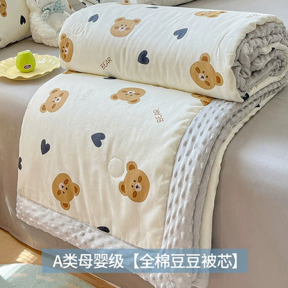 Soybean fiber cotton bean quilt thick winter quilt core single children's pure cotton summer cool quilt spring and autumn air conditioning quilt