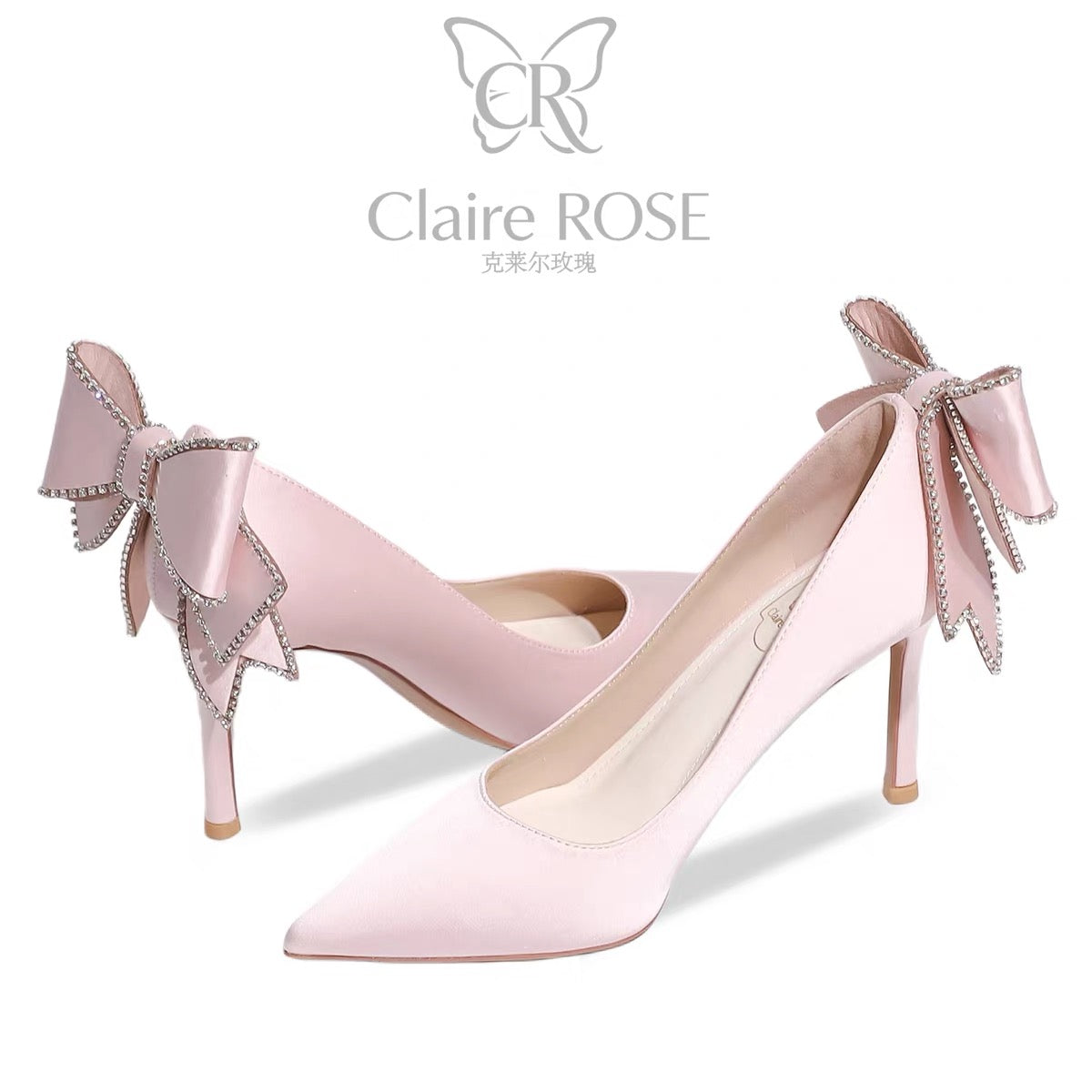 Princess Claire Rose Coronation Gift Box – Crystal Stiletto Heels; a Birthday Gift for Girls (Ideal for 18th Coming-of-Age Celebrations)