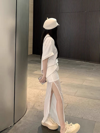 MOXI summer net red two-piece suit age reduction pure desire fashionable fashion foreign style skirt suit female
