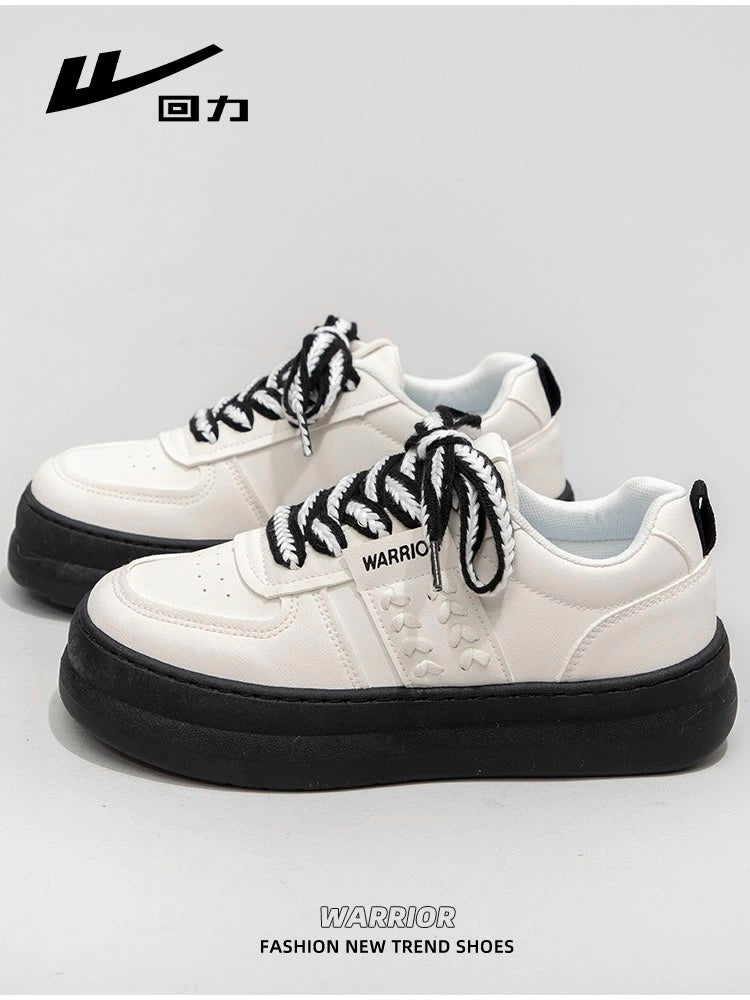 Huili Maisui white shoes for women 2024 new thick-soled heightening spring casual shoes for students versatile sports board shoes