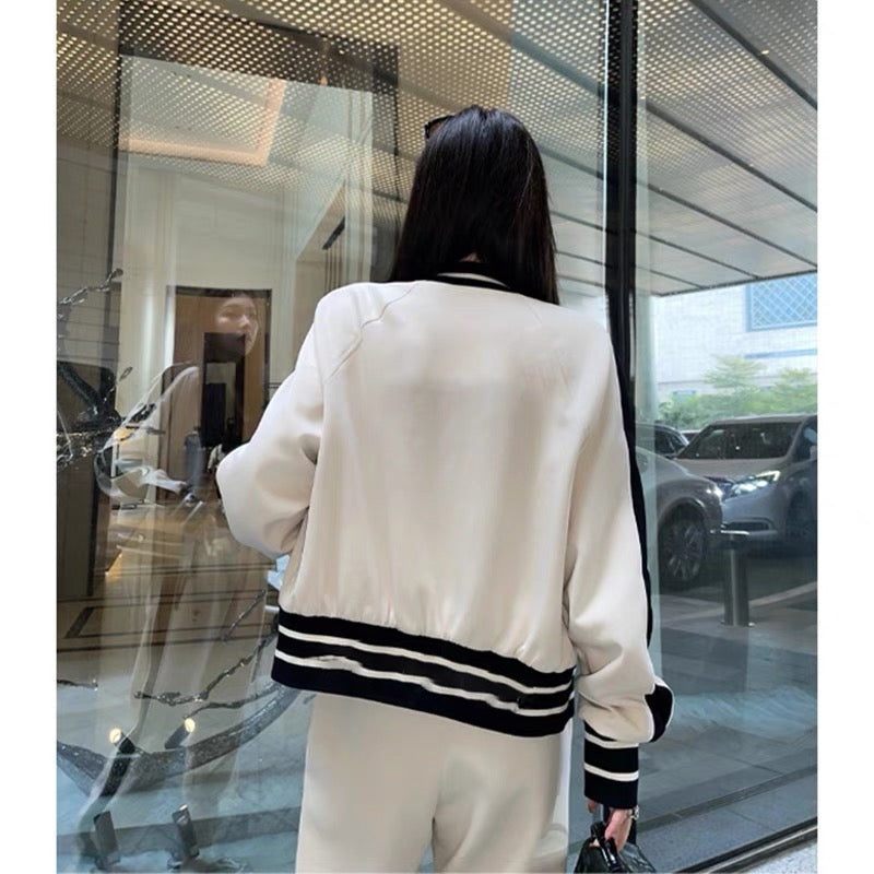 Early autumn high-end fashion salt casual sportswear sweatshirt suit female Internet celebrity hot street Hong Kong style trendy two-piece set