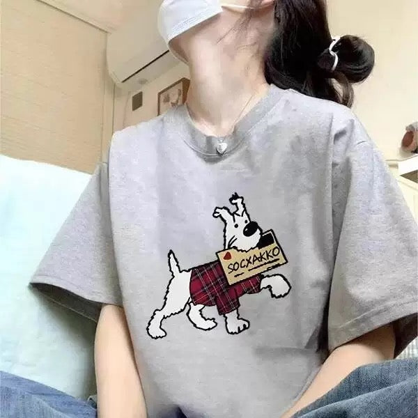 Foreign trade cut label tail order ~ counter withdrawal American trend summer short-sleeved T-shirt men and women pure cotton loose versatile