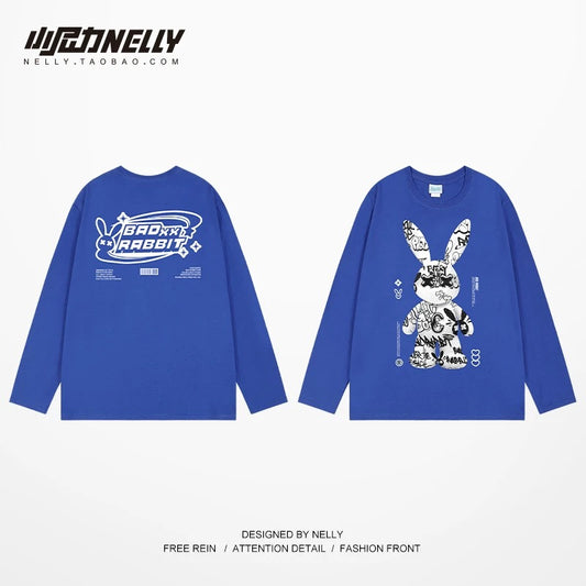 American cartoon cat print round neck short sleeve men and women summer 2025 couple pure cotton t-shirt half sleeve bottoming shirt trend