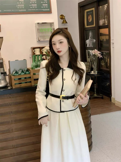 White French retro style suit dress suit cold style high-end small fragrance women's early autumn wear 2023