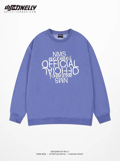 National trend high street American new style sweatshirts for men and women in autumn and winter hiphop couples long-sleeved T-shirts loose jackets for boys (N0928)
