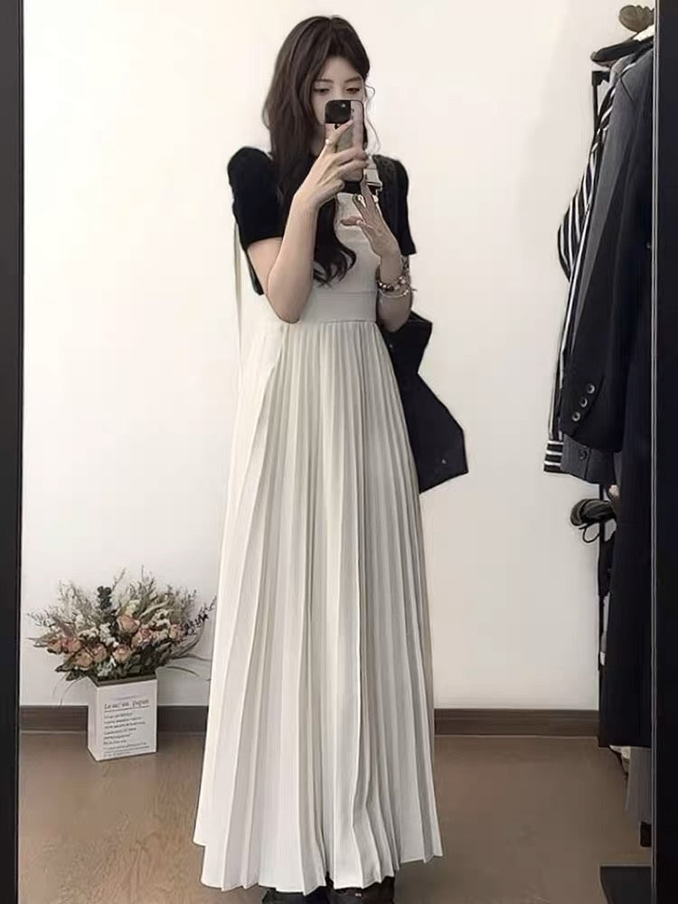 2023 new summer white fashion suspender dress two-piece suit, chic and high-end small fragrance women's clothing